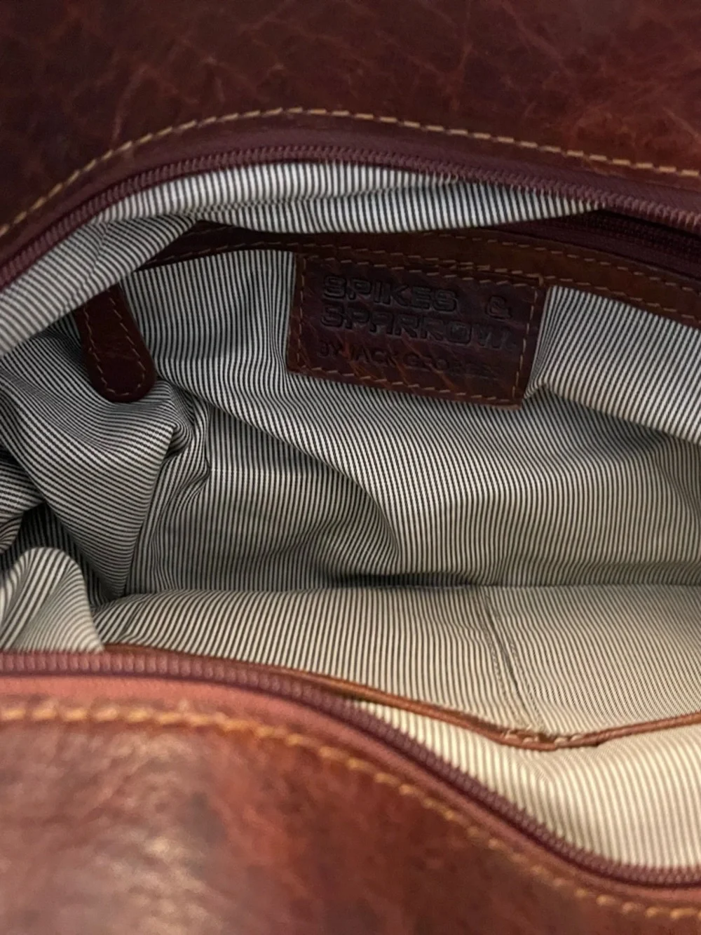 Jack Georges Brown Leather Messenger Gym Briefcase Laptop Bag Strap Unisex